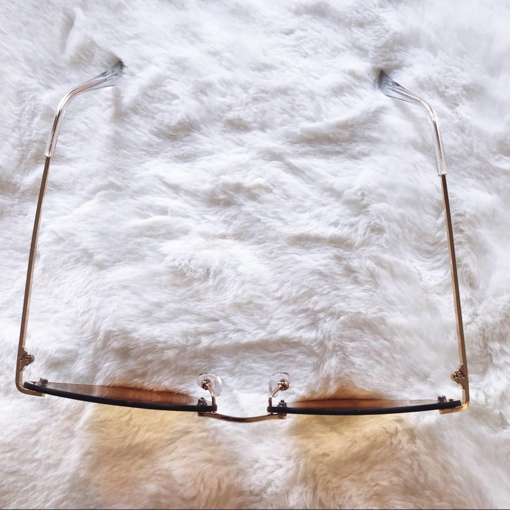 Miley Brown & Tan Gradient Heart Sunglasses - Picture 7 of 11